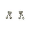 SuChuang S925 Sterling Silver Cute Cherry Stud Earrings for Women – Sweet, Girly Niche Design.