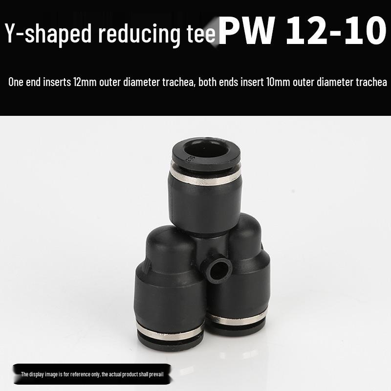 Pneumatic Reducing Y-Type Quick-Insert Plastic Air Hose Connector (PY-4-16)