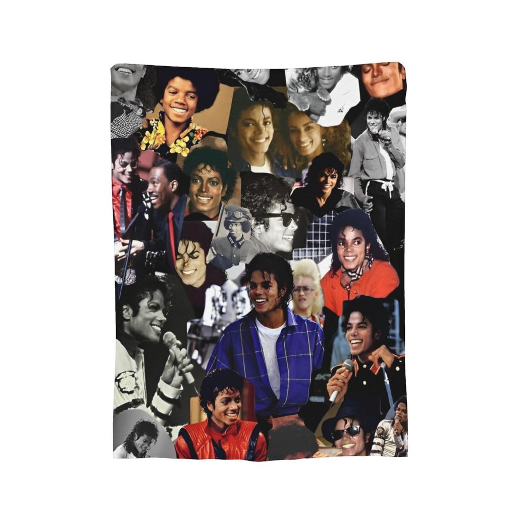 MJ Pop Rock Disco Welurowe Koce Kocie do Domu na Zewnątrz Lekki Przykrycie Łóżka,