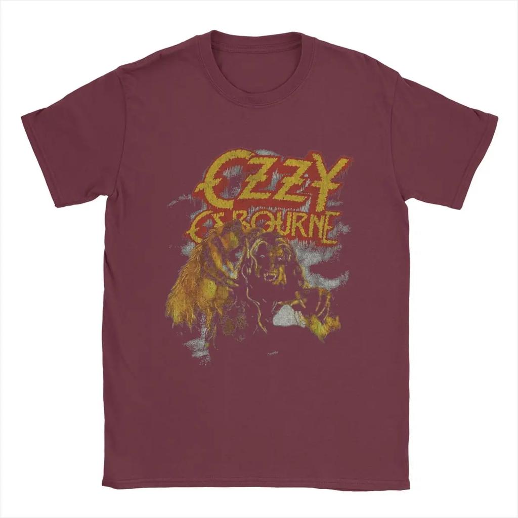 Ozzy Osbourne T-skjorte Menn Casual 100% Bomull T-skjorte O-hals Kort Erm T-skjorte Gaveidé Topper