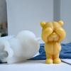 3D Eyecover Bear Shape Candle Silicone Mold for DIY Hand-made Candle Ornaments Mould Handicrafts Making Tool Baking Mold