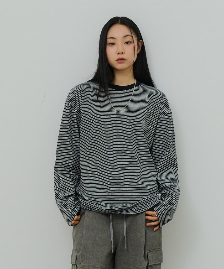 Desiledeu Embroidered Striped Long Sleeve T-Shirt-Fask5103B03