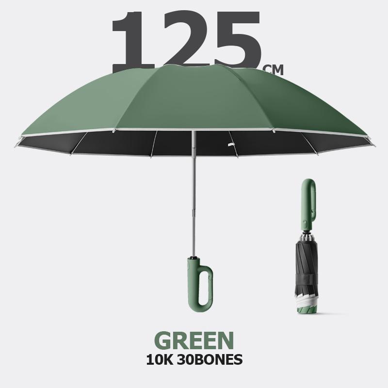 UV Umbrella Windproof Umbrella for Men Women Fully Automatic Reverse Folding Umbrella with Reflective Stripe Carabiner Handle
