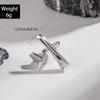 European and American Simple Straight Line Adjustable Ring, Hip-hop Style, Geometric Irregular Opening Bow Ring