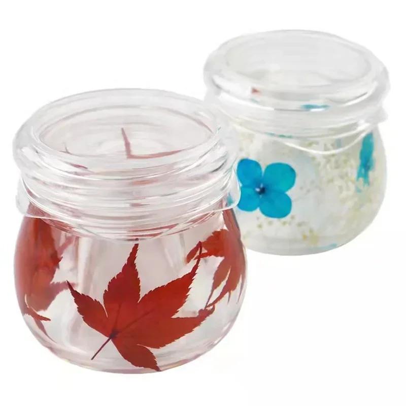 New Pudding Jar Storage Bottle Silicone Mold DIY Creative Candlestick Box Mold with Lid Epoxy Resin Casting Resin Mold