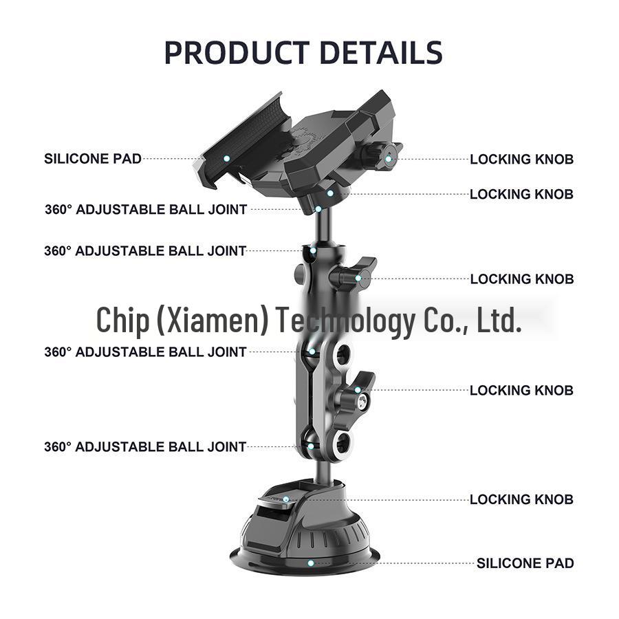 

Off-road Grade Car Suction Cup Phone Mount for Shooting & Navigation чёрный