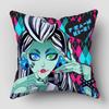 Monster High Pillow Cover Bedroom Home Office Decorative Pillowcase Square Zipper Pillow Cases Satin Fabric 10.16WJY