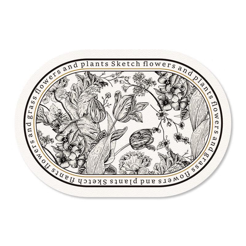 Changbaosen Francouzské černo-bílé kožené podložky pod talíře (5-balení)