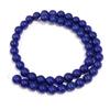 Natural Chalcedony Stone Beads Dark Blue Round Loose Spacer Jades Stone Beads For Jewelry Making Bracelets Necklace Accessories