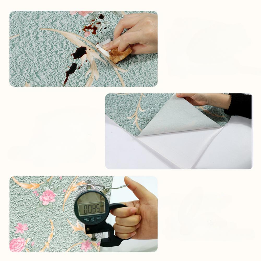 Europäischer Stil Selbstklebende Tapete Wasserdicht Wohnzimmer Schlafzimmer Tapete Blumen Kontaktpapier Heimdekorationsaufkleber