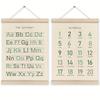 2pcs Alphabet Numbers Poster Hanger Frame Set of 2, ABC Banner Poster Wall Art with Wooden Frames, for home, classroom