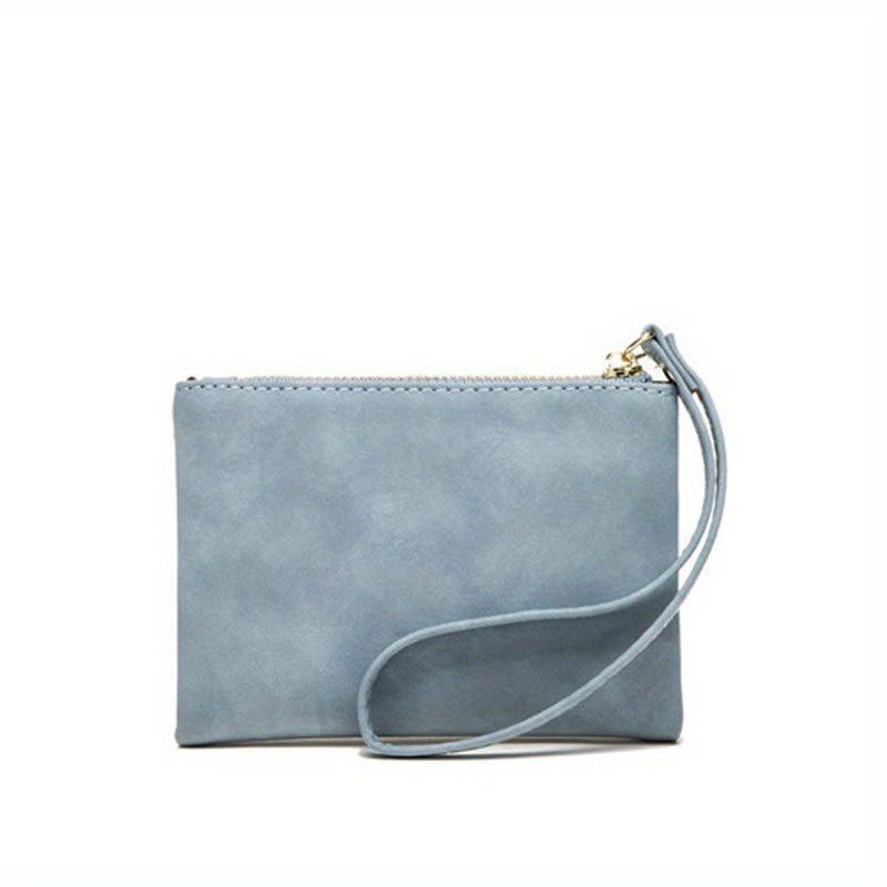 Billetera Corta Estampada Simple Monedero Casual con Pulsera Bolso de Mano Combinable Moderno Unisex para Uso Diario