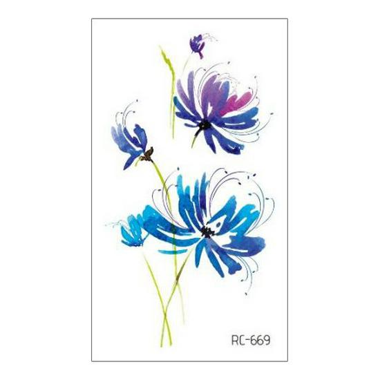 Waterproof Long-lasting Cute Peacock Feather Temporary Tattoo Stickers for Women