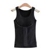Schlankmachendes Thermoshirt mit formendem Taillenbund und gepolsterten Cups Ärmellos Samt-Fleece