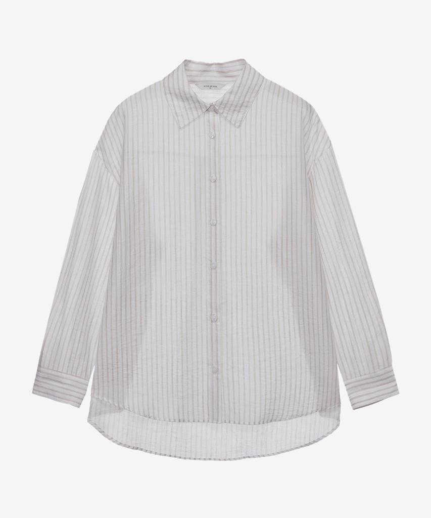MIND BRIDGE WOMEN [W] Sheer Stripe Oversized Shirt - 3 Colors