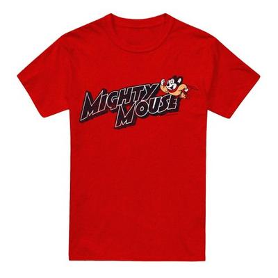 Tricou Unisex pentru Adulți Mighty Mouse cu Logo