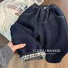 Korean Style Velvet-Lined Children's Jeans for Toddlers: Warm, Soft, and Trendy Winter Pants