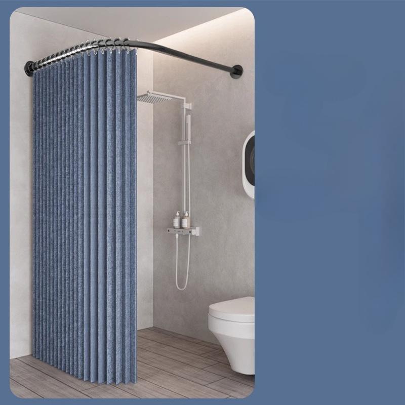 Toilet Non-porous Corner Magnetic Folding Invisible Shower Curtain Waterproof and Mildew-proof Thickened Shower Partition Screen