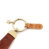 IL BISONTE Genuine Leather Keychain, Key Ring, Unisex, Red, for Men and Women