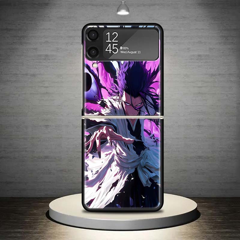Aizen Sousuke Bleach Phone Case For Samsung Galaxy Z Flip 7 6 5 4 3 5G Shockproof Cover Z Flip7 Flip6 ZFlip5 Flip3 Flip4 Luxury