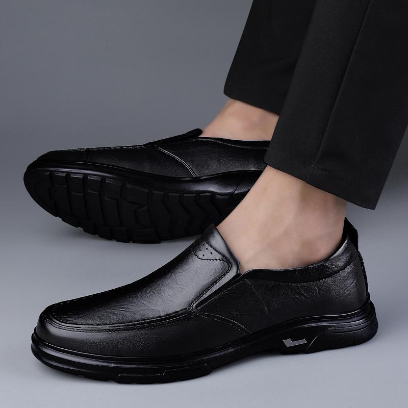 Men's Casual Shoes Genuine Retro Outdoor Flats Handmade Sewing Shoe Leisure Party Cow Leather Shoes