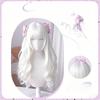 Girl's Long Wavy Wig - Lolita Style, Big Waves, Pure White Wig - Cosplay Wig for Anime