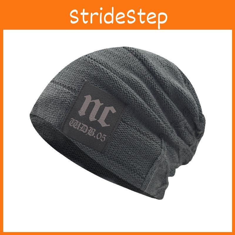 Knitted Casual Unisex Cap With Satin Weave And Patch Elements For Cold Seasons