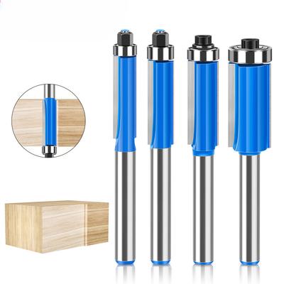 4-teiliges Trimmermesser Spezialmesser für Trimmmaschine TCT Doppelschneidiges gerades Messer Trimmmaschine Holzbearbeitung Fräser Acryl