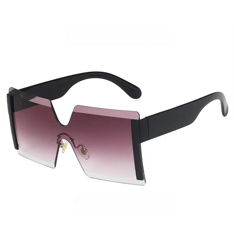 Fashion Integrated Square Large Frame Women's Sunglasses Personalized Spring Trend Vacation Leisure Accessories