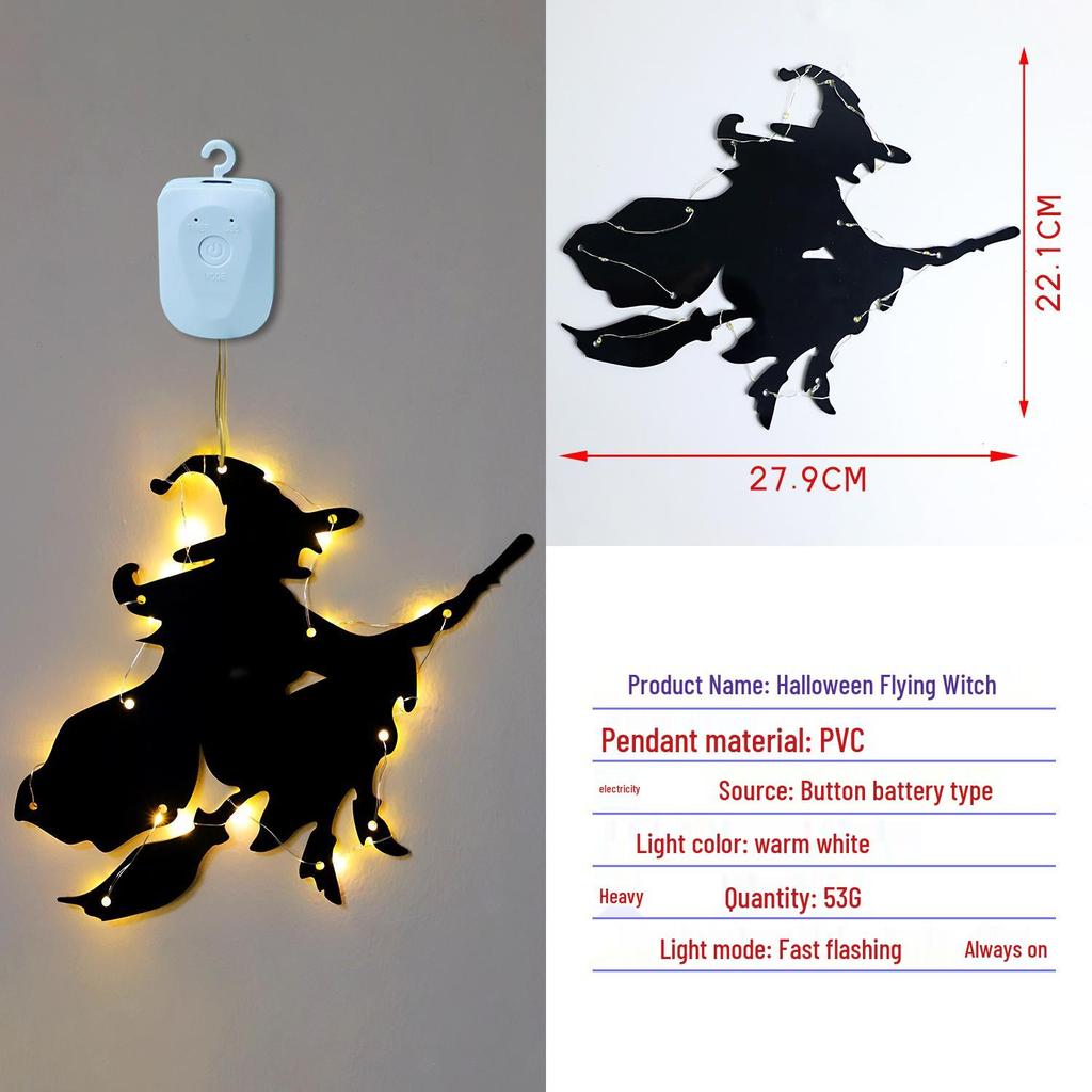 Halloween Pumpkin Ghost Hanging Lights for Indoor Wall & Window Decoration