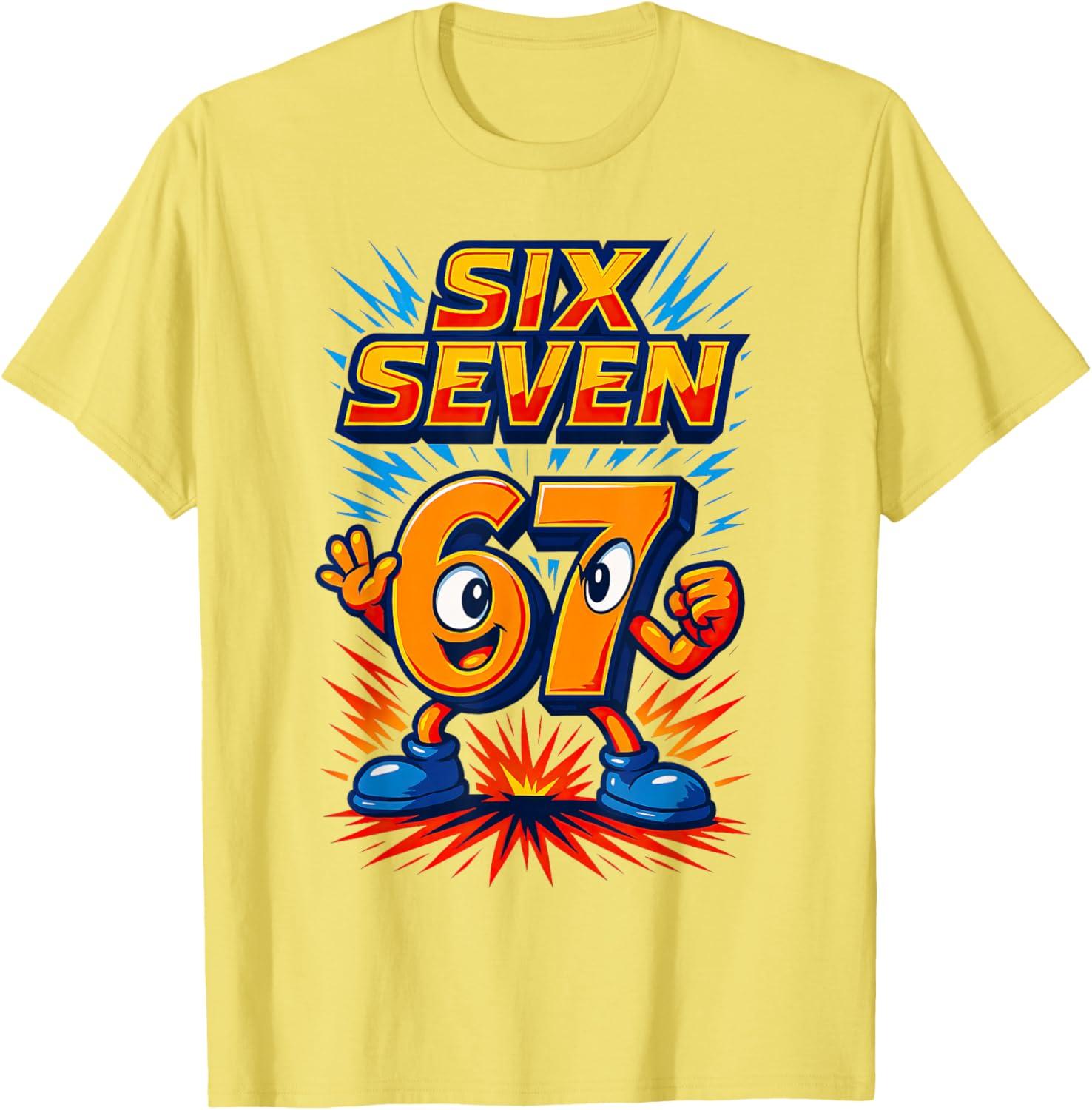 

67 Print Kids T-shirt Summer Fashion Short Sleeves Harajuku Streetwear Outdoor Casual Boys Clothing T-shirt Girl Tees Top 150