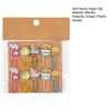 10Pcs Cartoon Wooden Paper Clips Set Cute Cat Food Shape Bookmark for Students Colorful Decorative Stationery for Journal Note