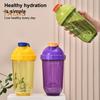 Protein Shaker Bottles with Wire Ball 500ml Leak-Proof Mixer Cup Clear Scale Fitness Mixer Bottle Portable Shaker Cup for Sports Travel