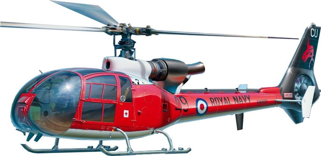 AMP French Aero Spatiale Gazelle Helicopter Plastic Model AVP48020 1/48 SA.341