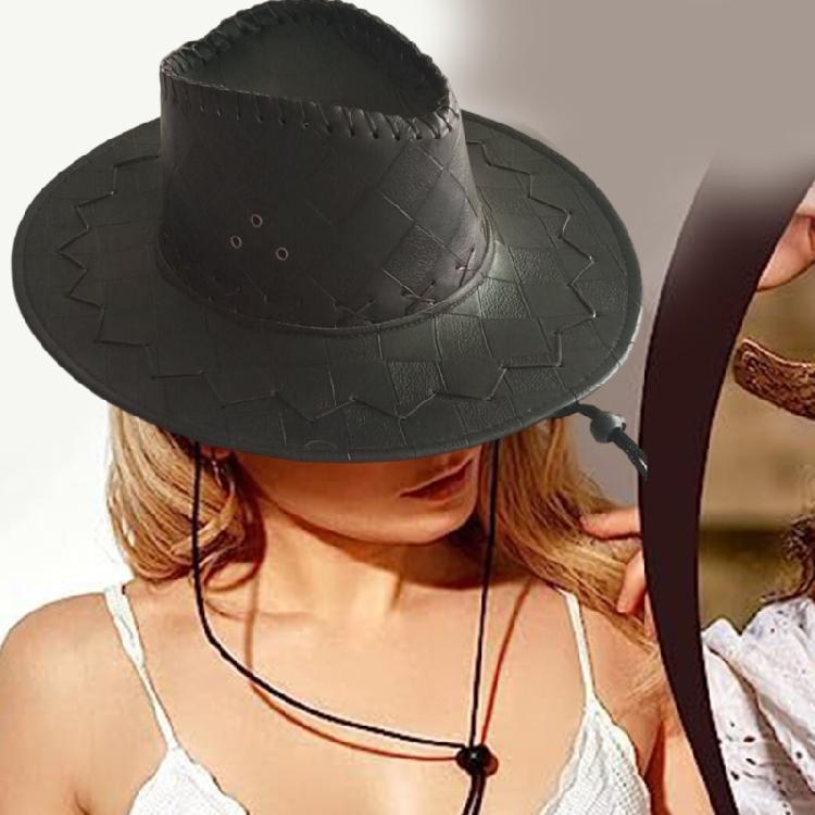 Unisex Checkered Hat Cowboy Hat for Travel for Outdoor Gatherings Holiday