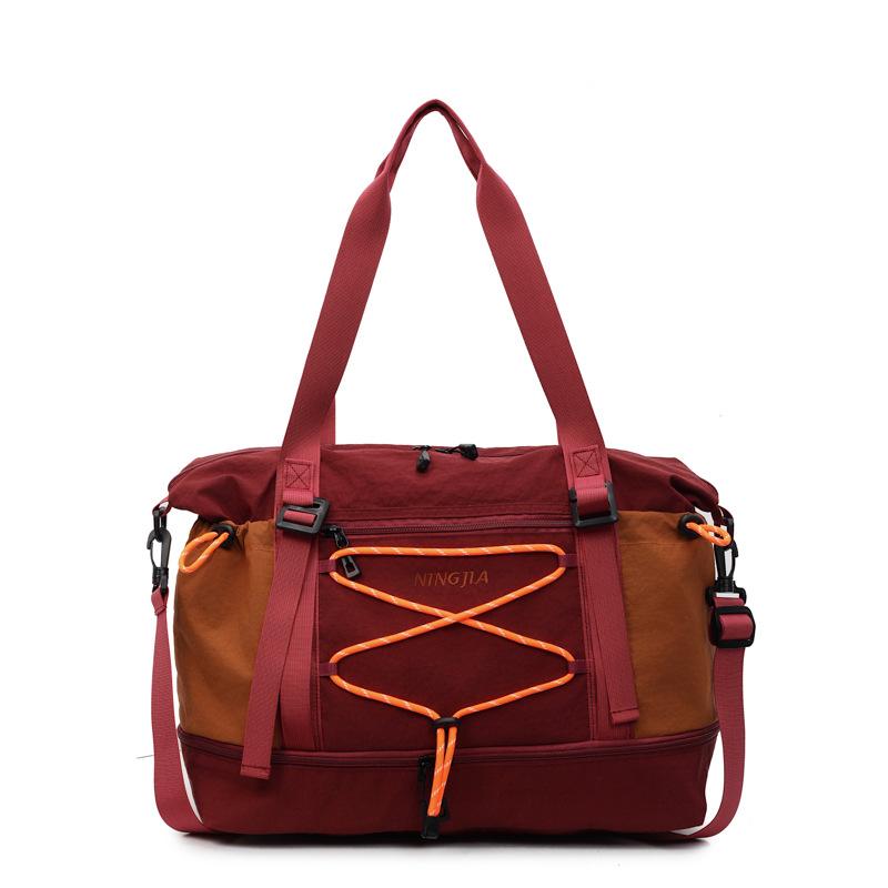 

Сумка для подорожей на короткі відстані Водонепроникна сумка великої місткості для фітнесу Сумка для багажу Студентська спортивна наплічна сумка крос-боді з відділенням для взуття червоний