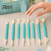Fondant Modeling Kit 8PCS Sculpting Tool Set, DIY Cake Decorating with Ergonomic Non-slip Handles, Professional Baking Accessories Flower And