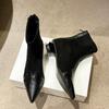 Women's Boots Temperament Pointed Leather Boots Fashion Casual Short Boot High Quality Suede Low Heel Ankle Boot Bottines Femmes