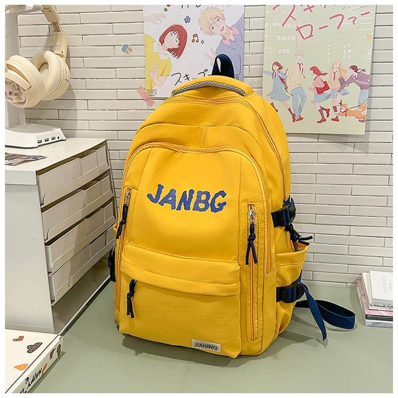 School Bag New High-value College Style Simple Letter Make-up Bag Light Travel Large-capacity Backpack