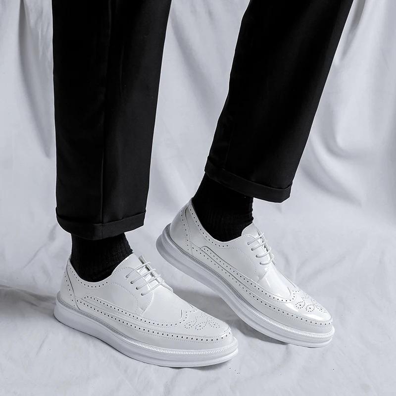 Fashion All-match Man Dress Office Wedding Oxfords Male Comfortable Footwear Men Formal Shoes Stylish Leather Business Casual Shoes