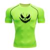 Men's Compression Athletic Gym T-Shirt, Scary Dark Demon Fac
