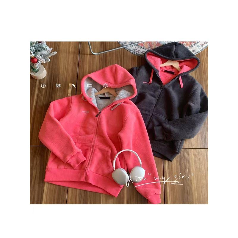 

Бельгия Одиночный Дон * Спортивный бренд Юаньмэйгао Двусторонний поларфлисовый утепленный свитер-пальто C756 Barbie Powder M