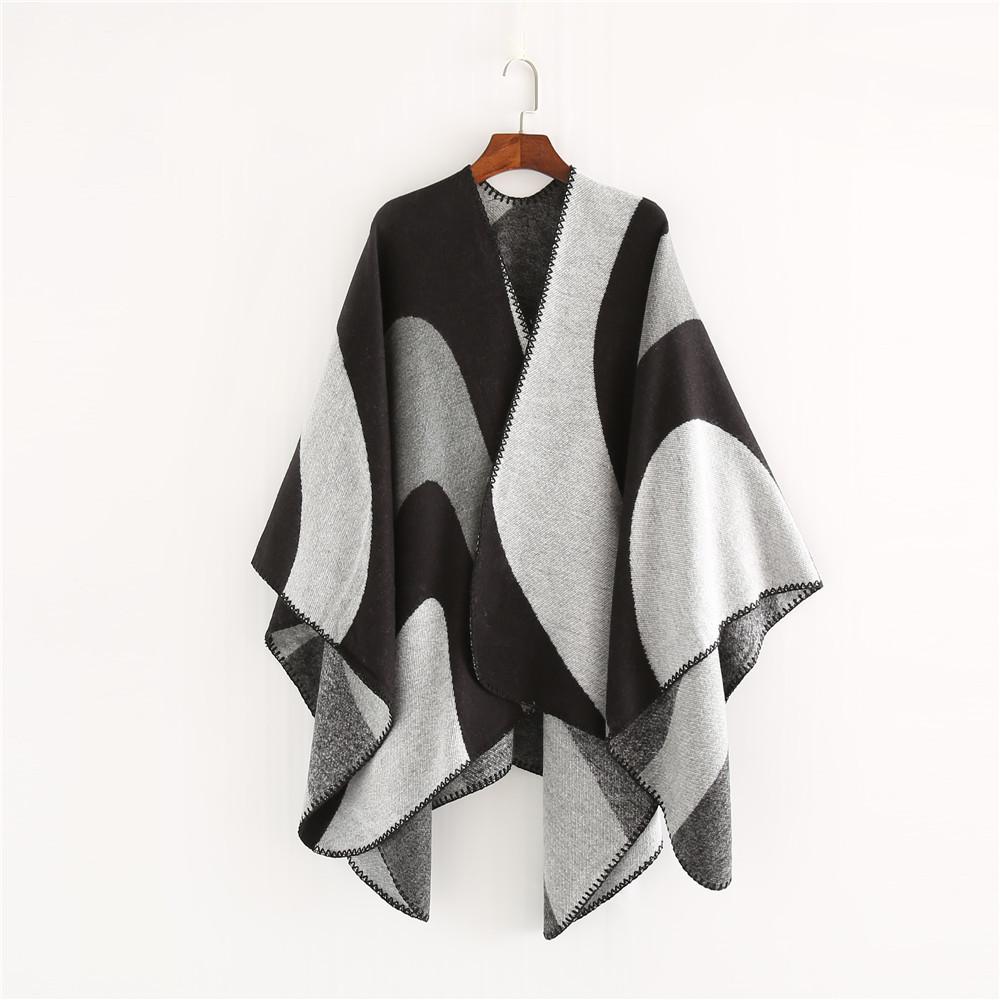 Contrast Stripes Cashmere Winter Scarf Shawl Beautiful and Most Striking Accessories Comfortable High Quality Unique Clothes
