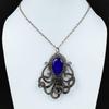 Facettierter Blauer Saphir Anhänger Kupferdraht umwickelter Anhänger Handgefertigter Schmuck Wunderschöner Edelsteinanhänger Kupfer Oktopus Schmuck Verlobungsgeschenk