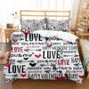 Graffiti Word Bedspread Cover Collection Merry Christmas Long-lasting Polyester Comforter Cover With Pillowcase King Dimension Queen Dimension Size