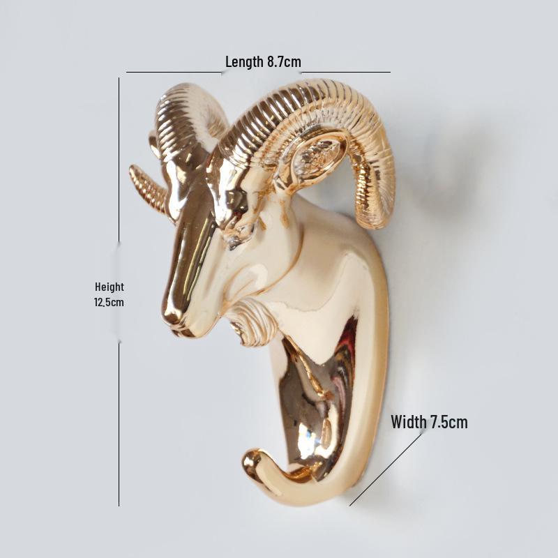 Deer Head Cartoon Wall Hook - New Creative Punch-Free Design for Home Decoration