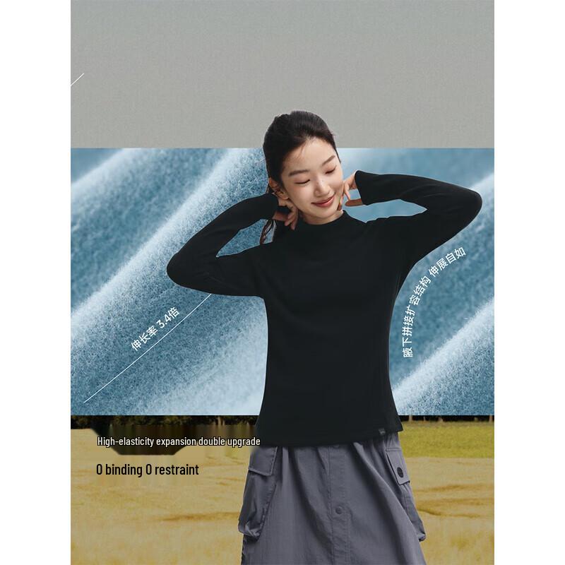 Beneunder Women's Fleece Semi-Turtleneck Base Layer