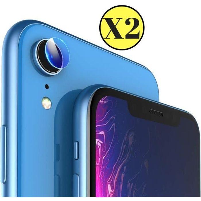 Lot de 2 Verres Trempé Protection Caméra pour Apple iPhone XR - Film Protecteur Lentille Appareil Photo Arriere