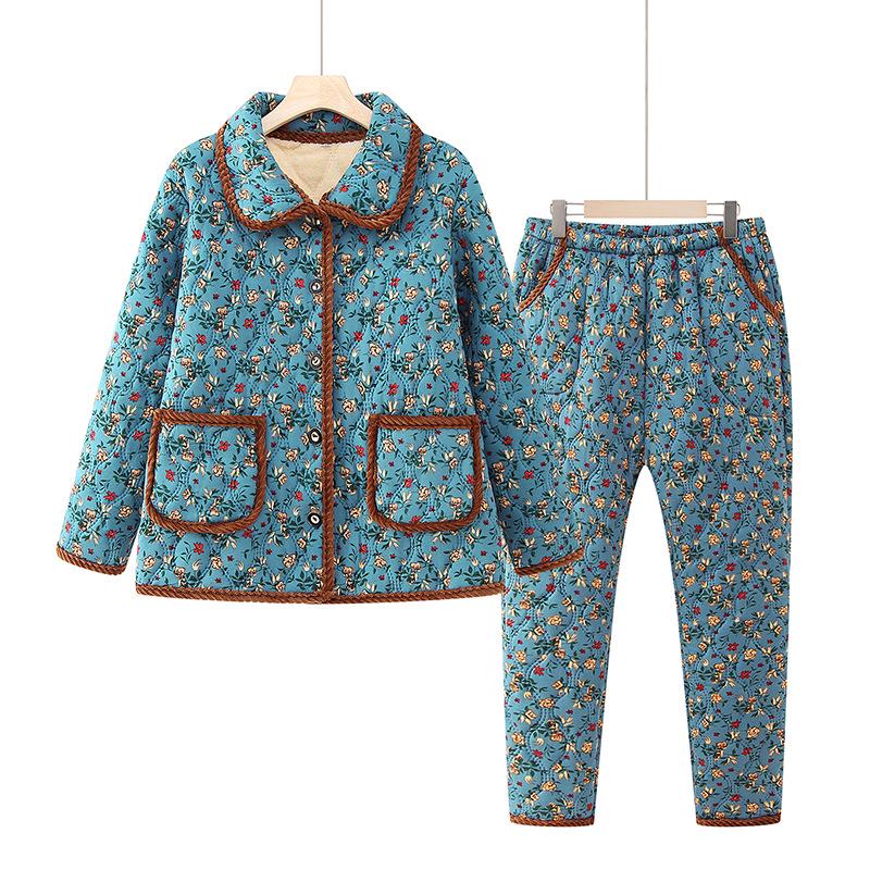 

Мамин зимний клетчатый хлопковый комплект куртка и брюки - Женский повседневный комплект-двойка на флисовой подкладке XL recommended 95-110 catties