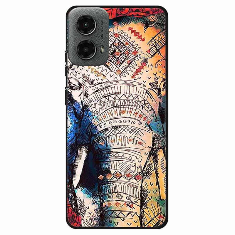 Dla Motoroli Moto G 5G (2024) Etui Miękkie TPU Wzór Telefon Pokrowiec